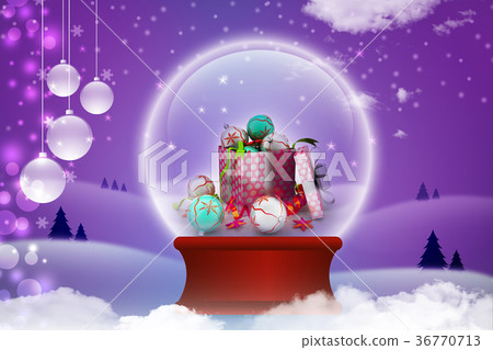 New year gift box with bubbles New year gift box with bubbles 36770713