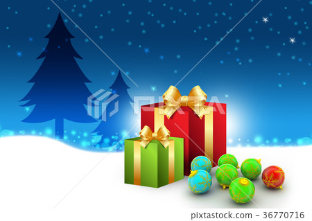 New year gift box with bubbles New year gift box with bubbles 36770716