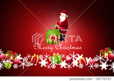 Christmas gift box with santaclaus Christmas gift box with santaclaus 36770785