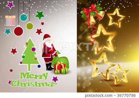 Christmas gift box with santaclaus Christmas gift box with santaclaus 36770786