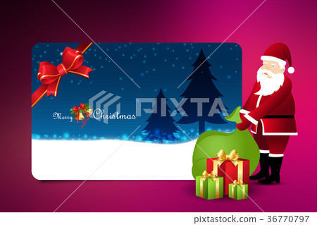Christmas gift box with santaclaus Christmas gift box with santaclaus 36770797