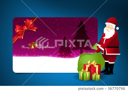 Christmas gift box with santaclaus Christmas gift box with santaclaus 36770798