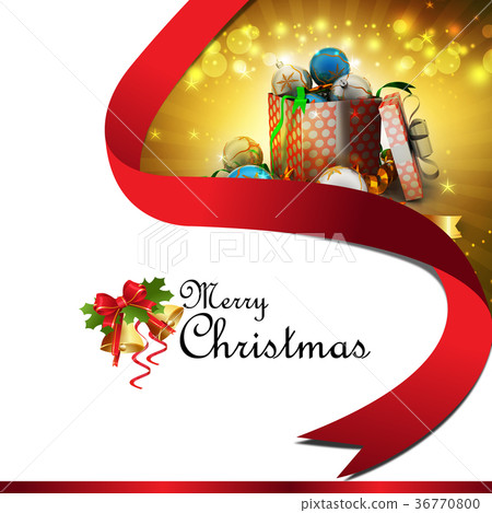 Christmas gift box with bubbles Christmas gift box with bubbles 36770800
