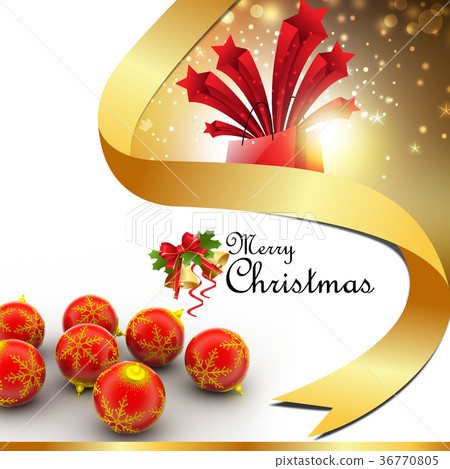 New year gift box with bubbles New year gift box with bubbles 36770805