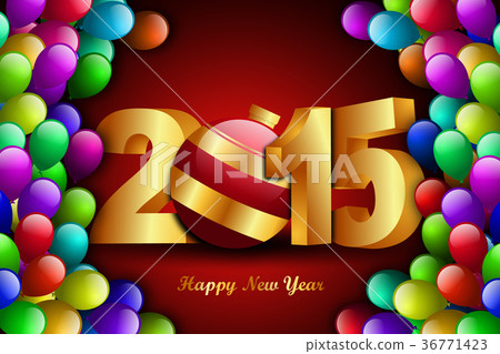 Happy New Year 2015 celebration concept Happy New Year 2015 celebration concept 36771423