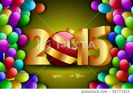 Happy New Year 2015 celebration concept Happy New Year 2015 celebration concept 36771425