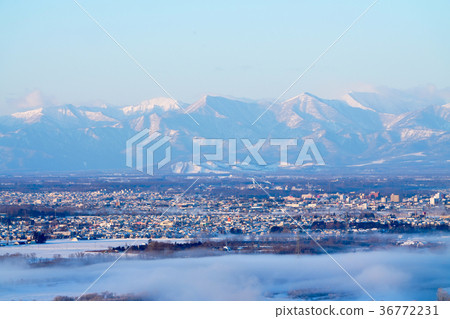 Hidaka mountains and Obihiro city 36772231