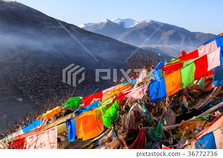 Top view monastery at Larung gar Top view monastery at Larung gar 36772736