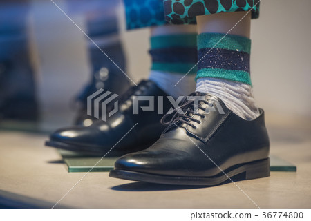Man fancy shoes in a store in Paris Man fancy shoes in a store in Paris 36774800