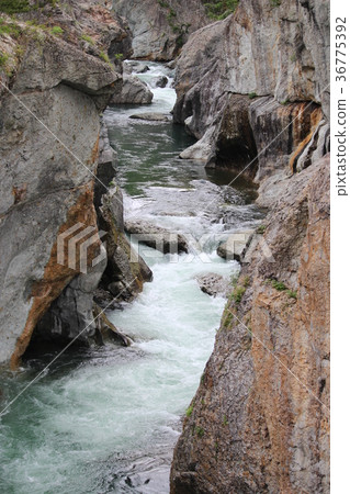 Blue Dragon Gorge seen from Ryuo Gorge and Musabashi Bridge 36775392