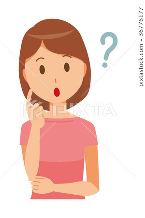 穿著短袖衣服的媽媽在想 穿著短袖衣服的媽媽在想 36776177