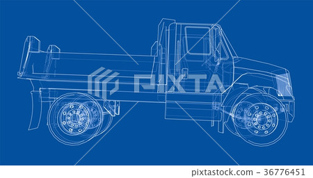 Dump truck. Vector Dump truck. Vector 36776451