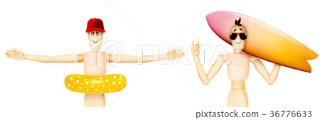 Funny character in swimming ring and cap Funny character in swimming ring and cap 36776633