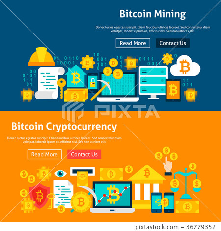 Bitcoin Cryptocurrency Website Banners Bitcoin Cryptocurrency Website Banners 36779352
