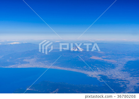 富士山鳥瞰圖從伊豆半島的 36780208