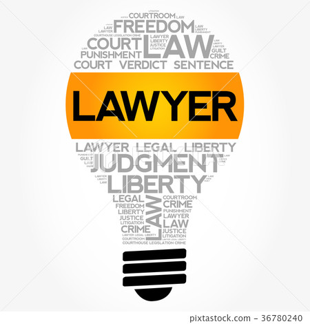 Lawyer bulb word cloud collage Lawyer bulb word cloud collage 36780240