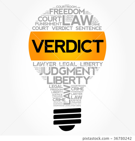 Verdict bulb word cloud collage Verdict bulb word cloud collage 36780242