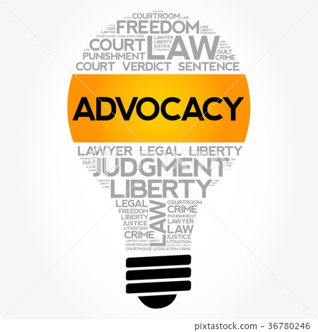Advocacy bulb word cloud collage Advocacy bulb word cloud collage 36780246