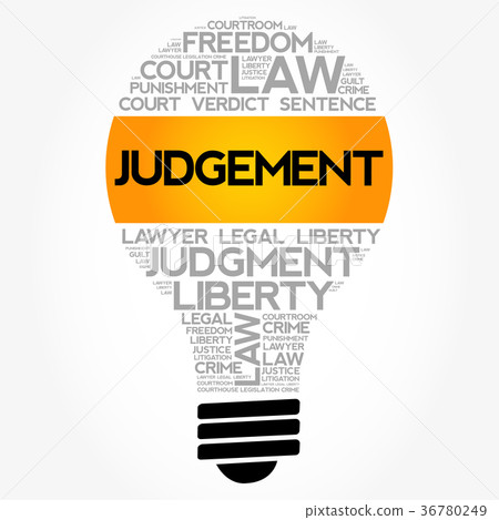 Judgement bulb word cloud collage Judgement bulb word cloud collage 36780249