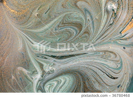 Marble abstract acrylic background. Nature green 36780468