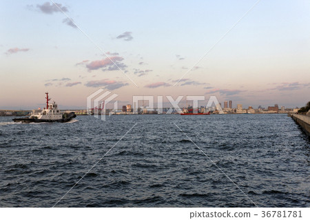 大阪灣日落視圖海邊Cosmo視圖 36781781