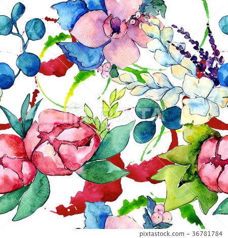 Flower composition in a watercolor style isolated. 36781784