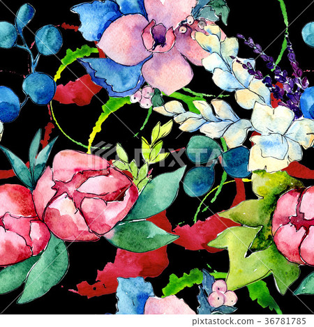 Flower composition in a watercolor style isolated. 36781785