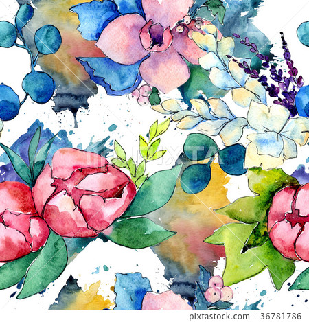 Flower composition in a watercolor style isolated. Flower composition in a watercolor style isolated. 36781786