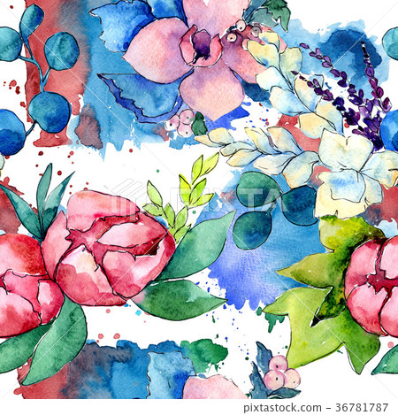 Flower composition in a watercolor style isolated. Flower composition in a watercolor style isolated. 36781787