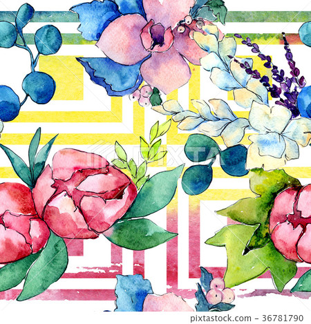 Flower composition in a watercolor style isolated. Flower composition in a watercolor style isolated. 36781790