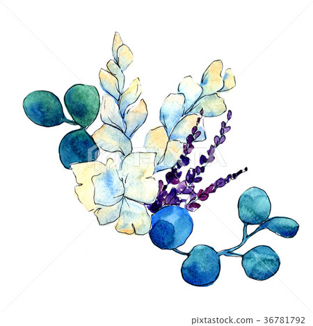 Flower composition in a watercolor style isolated. 36781792
