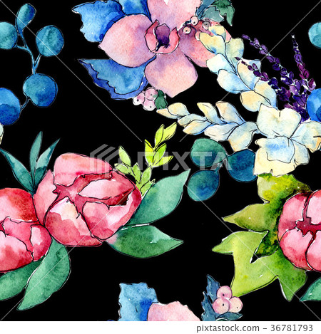 Flower composition in a watercolor style isolated. Flower composition in a watercolor style isolated. 36781793