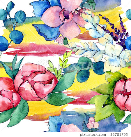 Flower composition in a watercolor style isolated. Flower composition in a watercolor style isolated. 36781795