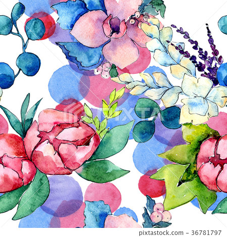 Flower composition in a watercolor style isolated. Flower composition in a watercolor style isolated. 36781797