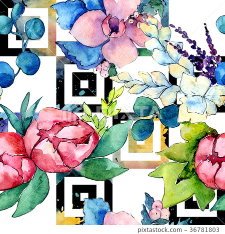 Flower composition in a watercolor style isolated. 36781803