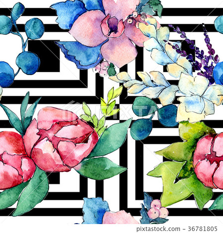 Flower composition in a watercolor style isolated. Flower composition in a watercolor style isolated. 36781805