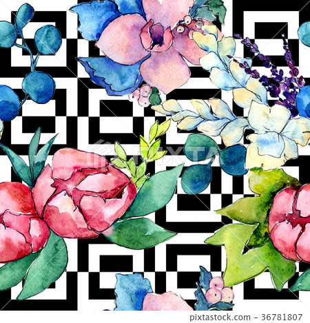 Flower composition in a watercolor style isolated. Flower composition in a watercolor style isolated. 36781807