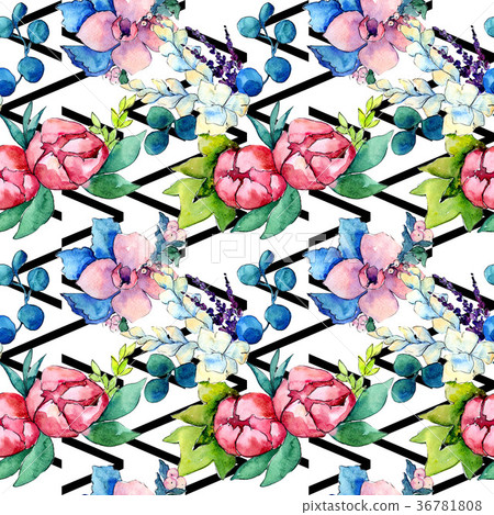 Flower composition in a watercolor style isolated. 36781808