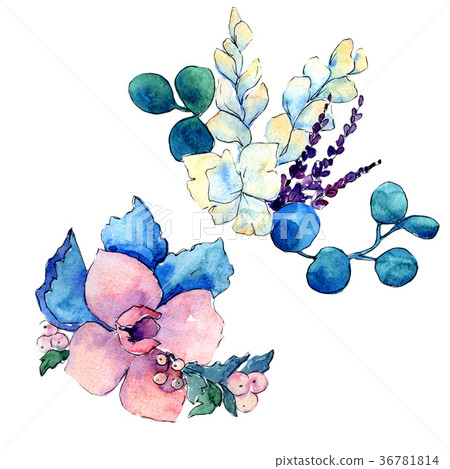 Flower composition in a watercolor style isolated. Flower composition in a watercolor style isolated. 36781814