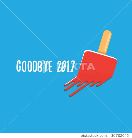 vector goodbye 2017 vector concept illustration vector goodbye 2017 vector concept illustration 36782045