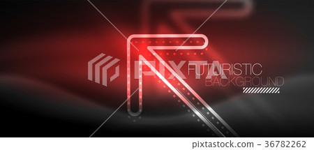 Techno neon glowing arrow background Techno neon glowing arrow background 36782262