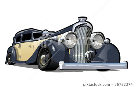 Cartoon retro car 36782374