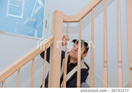 Installation wizard for wooden railing for stairs Installation wizard for wooden railing for stairs 36783277