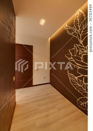 The room with a brown wall and the drawing The room with a brown wall and the drawing 36783494