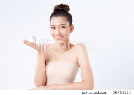 Beautiful woman on isolated White background Beautiful woman on isolated White background 36784133