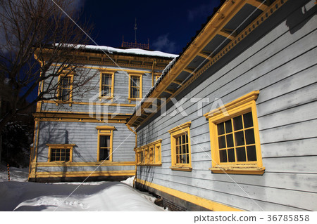 Old Hakodate ward public hall in winter 36785858