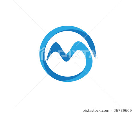 W Letter Water wave Logo Template vector - Stock Illustration [36789669 ...