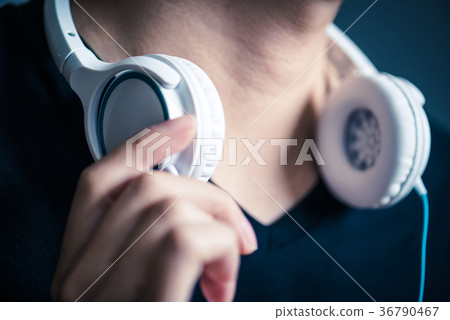 Man with headphones Man with headphones 36790467