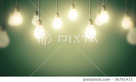 Creative business strategy with light bulb 36791415