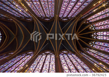 Sainte Chapelle Ceiling Stock Photo 36792423 Pixta